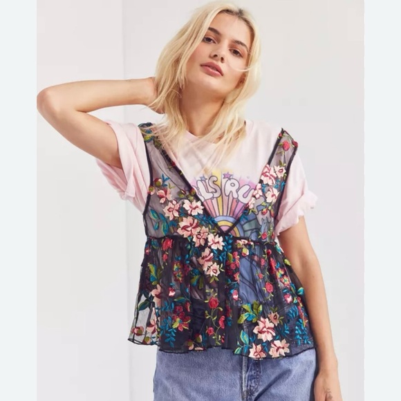 Urban Outfitters Ecote Sheer embroidered tank - Picture 15 of 15